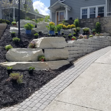 Terraced front yard