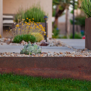 Inspiration for a mid-sized modern full sun front yard landscaping in Phoenix.