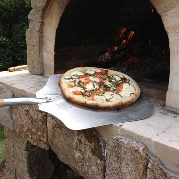 The Slaughter Family Natural Stone Wood Fired Pizza Oven in Rhode Island