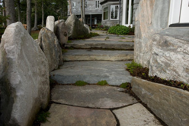 This is an example of a traditional landscaping in Portland Maine.