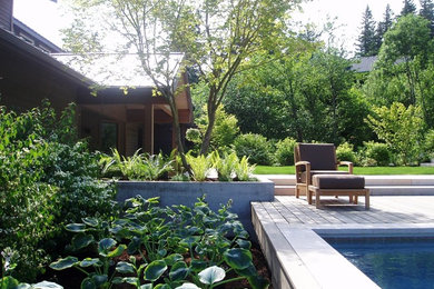 Inspiration for a contemporary pool remodel in Seattle