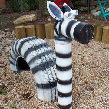 Tire Zebra - Children's Garden