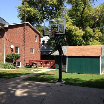 Todd C's Pro Dunk Silver Basketball System on a 22x28 in Camp Point, IL