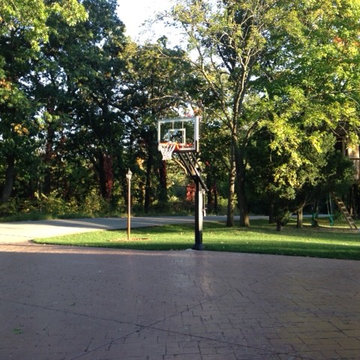 Todd W's Pro Dunk Silver Basketball System on a 54x33 in Orland Park, IL