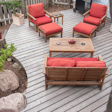 Traditional Cedar Deck and Outdoor Furniture