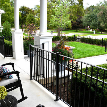 Traditional downtown front porch design