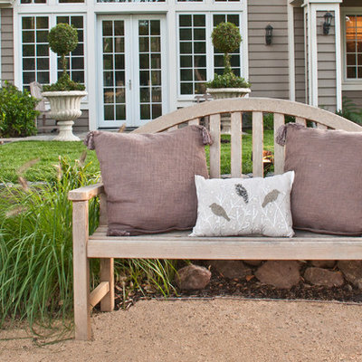 Photo of a large farmhouse backyard landscaping in San Francisco.