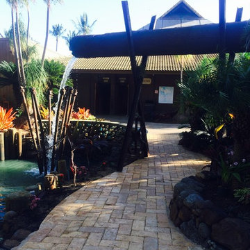 Travertine Landscape Pavers At Maui Tropical Plantation