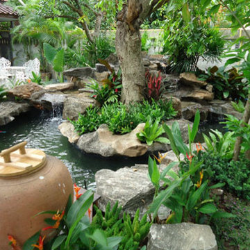 Tropical Thailand Waterfall Garden