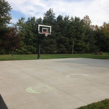 Troy L's Pro Dunk Gold Basketball System on a 39x39 in Gasport, NY
