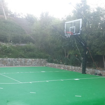 Un C's Pro Dunk Platinum Basketball System on a 50x40 in Carlsbad, CA