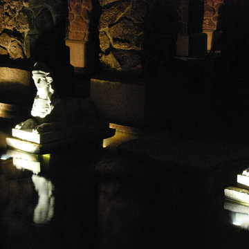 Under Water Up Lighting On Sculpture