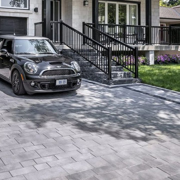 Unilock Driveway and Front Entrance with Artline paver