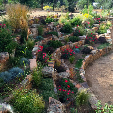 Upper Canyon Road Retaining Wall with Boulders