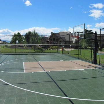 Utah Family Backyard Home Basketball Court