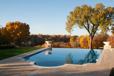 This is an example of a mediterranean swimming pool in Minneapolis.