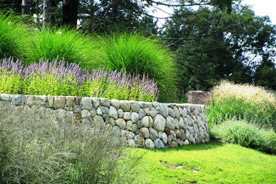 Design ideas for a traditional hillside landscaping in New York.