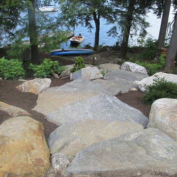 Varney Point Boulder Wall & Step Project