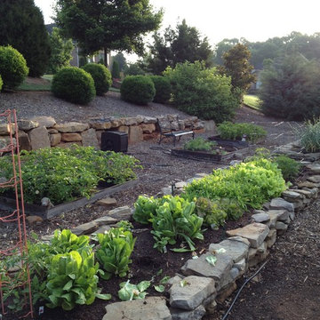 Vegetable Terraces with Boulder Retaining Walls