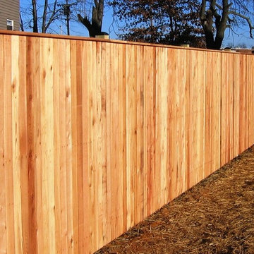 Vertical Board w/ cap board (Wood Privacy Fence)