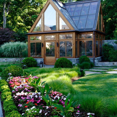 Design ideas for a large traditional concrete paver landscaping in DC Metro.