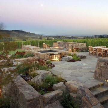 Vineyard outdoor stone patio