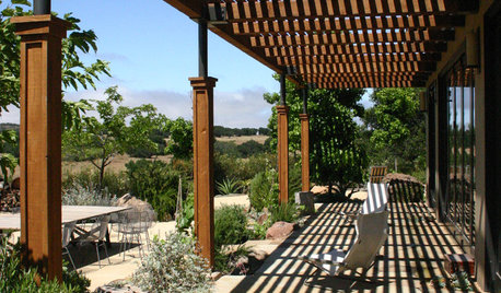 Patio Details: A Shaded Patio Opens Up the View in Wine Country