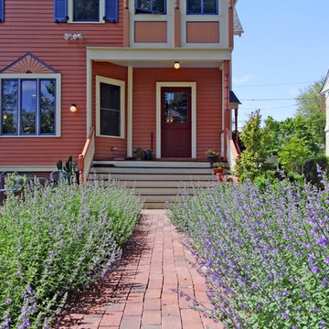 Walkway in full bloom