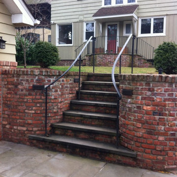 wall and steps with railing
