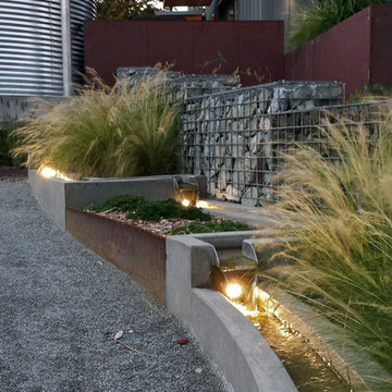 Water feature at night