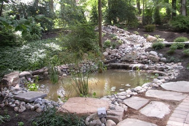 ワシントンD.C.にあるおしゃれな庭 (天然石敷き) の写真