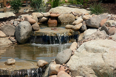 This is an example of a traditional water fountain landscape in Salt Lake City.