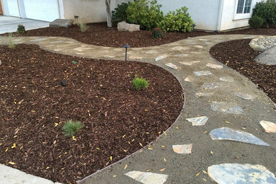 Стильный дизайн: засухоустойчивый сад на переднем дворе в классическом стиле - последний тренд