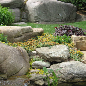 Waterfall and garden pond