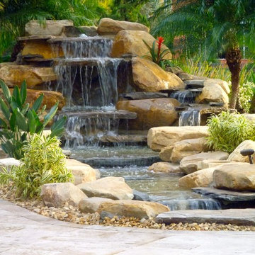Waterfall backyard