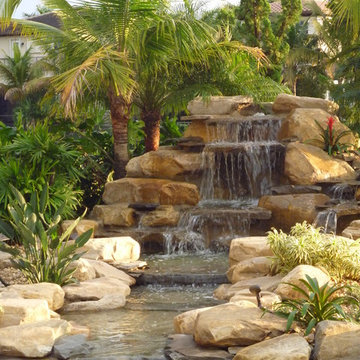 Waterfall backyard