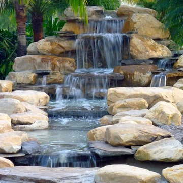 Waterfall backyard