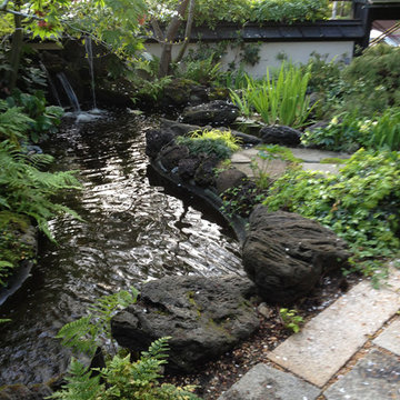 Waterfall, Pond & Flowers