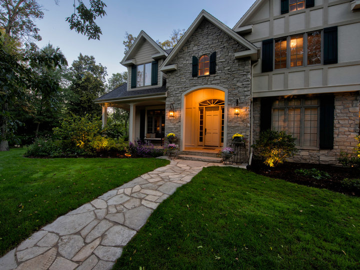 Natural Stone Pavers Front Yard