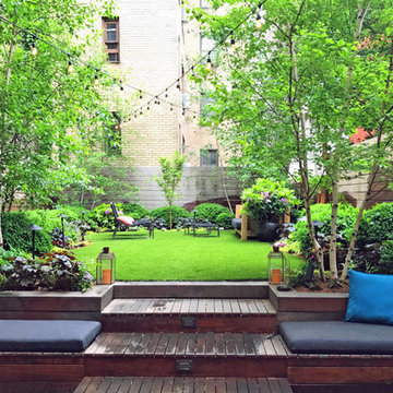 West Village Backyard Gets Makeover with Artificial Turf & Plants