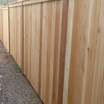 Western Red Cedar Fence - Step Construction