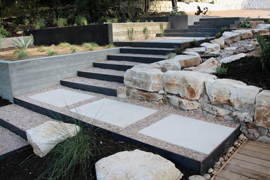 Inspiration for a modern fully shaded garden in Austin.