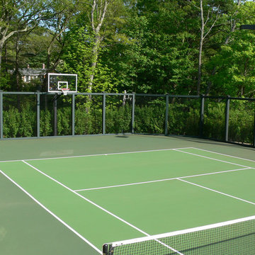 Weston Post Tensioned Concrete Tennis Court
