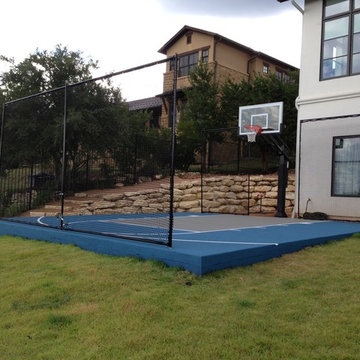 Weston R's Pro Dunk Gold Basketball System on a 25x25 in Waco, TX