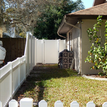 White Picket Fence with Privacy