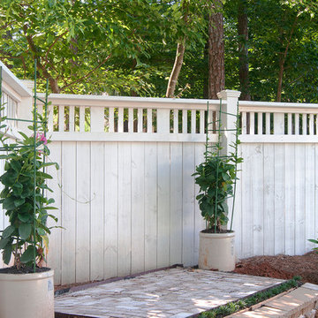 White Wood Privacy Fence & Gate