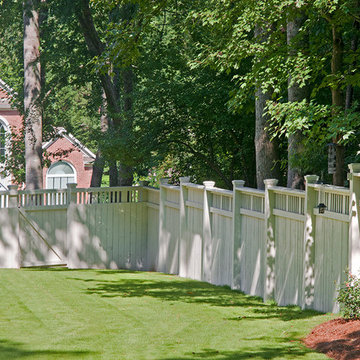 White Wood Privacy Fence & Gate
