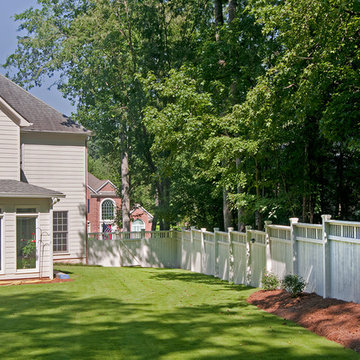 White Wood Privacy Fence & Gate