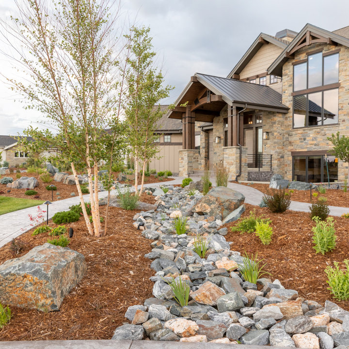 Driveway Culvert Headwall Landscape - Photos & Ideas | Houzz