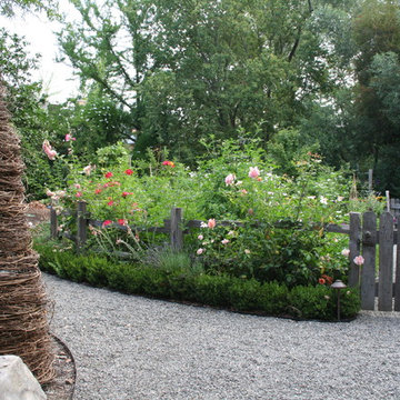 Willow Sculpture and Garden Gate